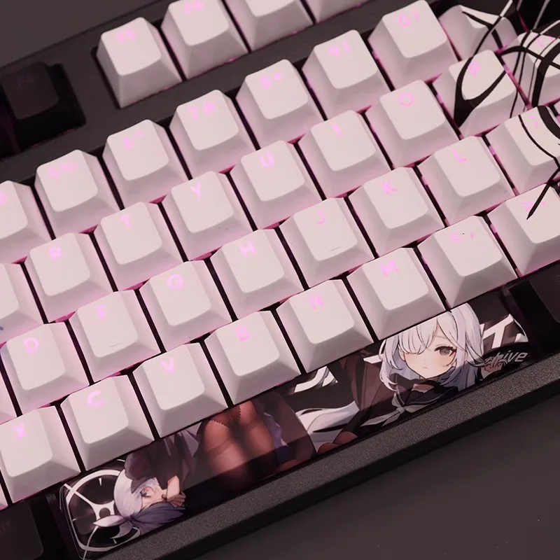 108 Keys/set Alona Prana Keycap PBT Dye Subbed Backlit Keycaps Anime Key Caps For ANSI 61 87 104 108 Keyboard