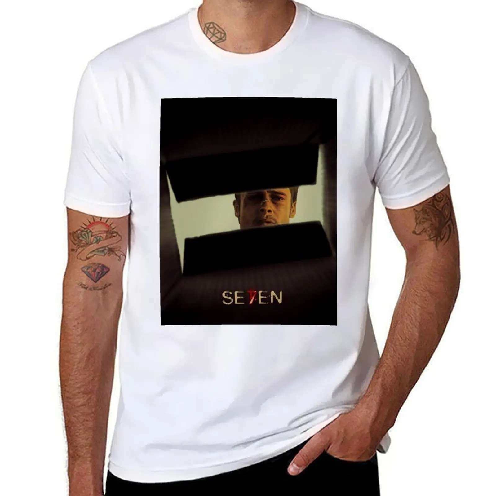 

Se7en Movie Artwork - What's in the Box T-Shirt funny t shirts dark humor man t shirts for men T-Shirt