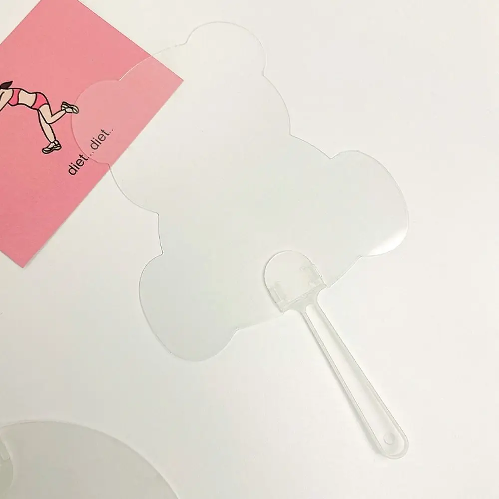 

Easy Use DIY Transparent Hand Fans Handicrafts Cute DIY Blank Fan Portable Graffiti Fan Supplies