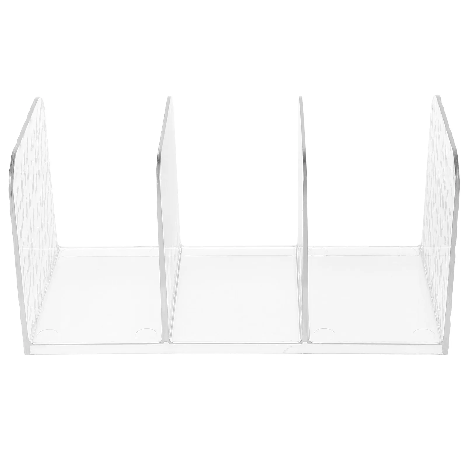 Desktop Book Stand Bookshelf Pet Storage Rack Four Compartments Office File Organizer Document Holder Magazine Folder