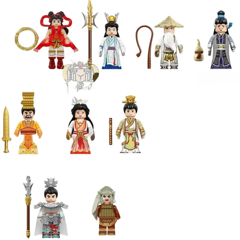 Fengshen Hero Version Ao Bing Jiang Ziya Creative Assembly Building Blocks Figure Model Children's Educational Toys Holiday Gift