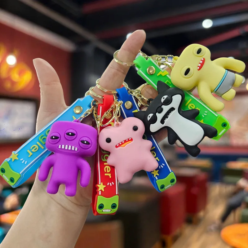 Мультяшный милый странный брелок для ключей, кукла, забавная кукла, подвеска, студенческая сумка, брелок для ключей, автомобильный кулон