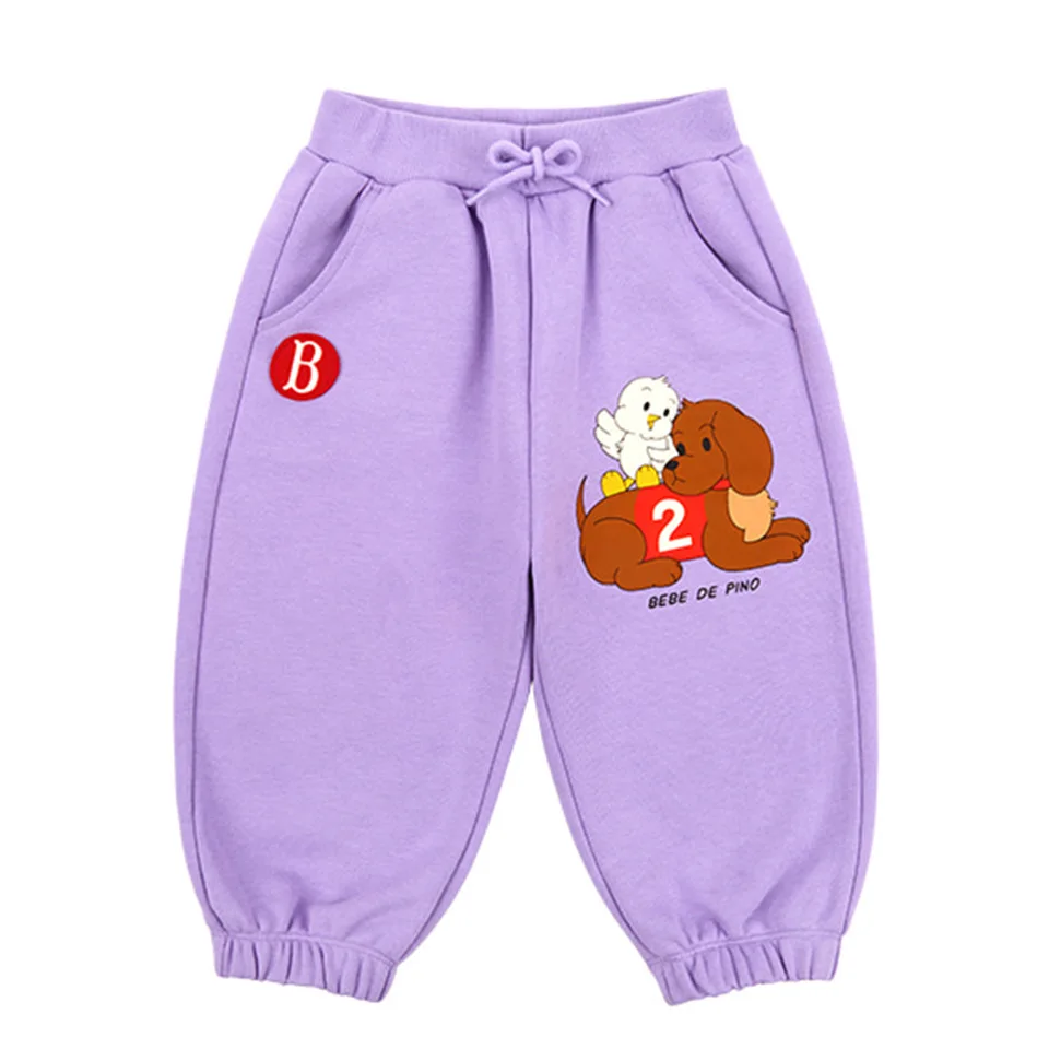 طقم سويت شيرت للأطفال 2025 خريف/شتاء موضة جديدة كرتونية سميكة دافئة للأولاد والبنات سترة من القطن الخالص سترة لطيفة