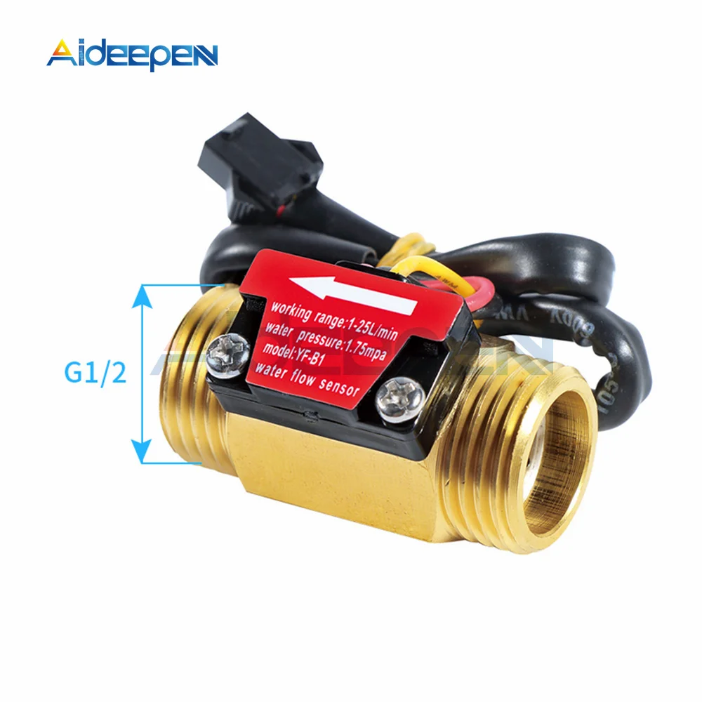 Imagem -04 - Sensor de Fluxo de Água Sensor Salão Interruptor de Sensor Industrial Medidor de Fluxo de Água 125l Min 1.75mpa Pressão de Água Yf-b1 Dc518v g1