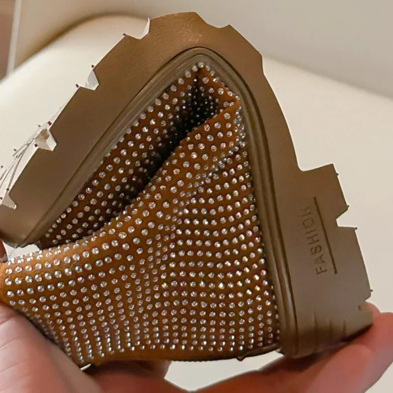 Fashion Girl Shoes New Versatile Comfort Ankle Boots Soft Sole Anti Slip Casual Rhinestone Winter Boot Warm Princess Kids Shoes - Image 6