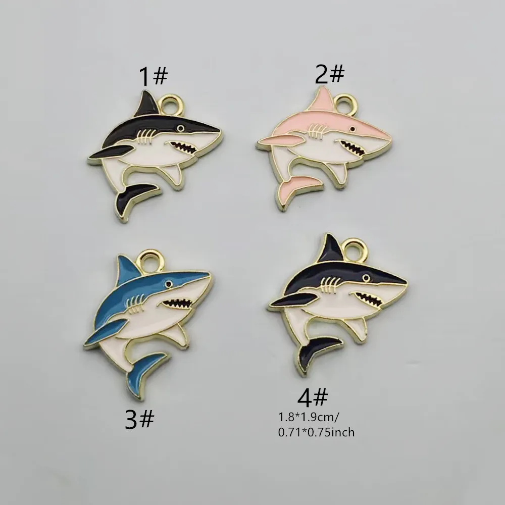 10pcs Shark Charm for Jewelry Making Accessories
