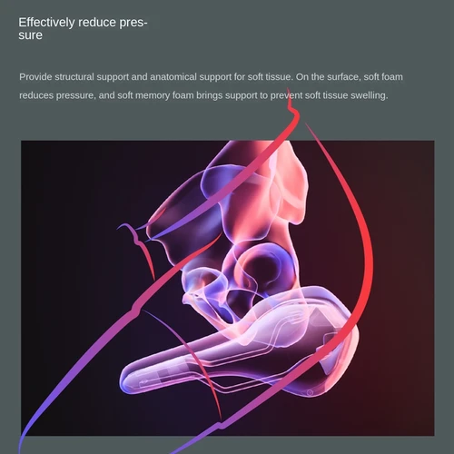 Imagen 2 del producto ENLEE-sillín de bicicleta de montaña, cojín para bicicleta de montaña y carretera, amortiguador, superficie ancha y cómoda, asiento grande y ligero