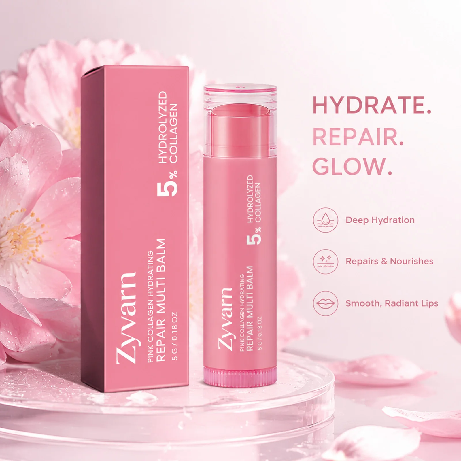 Collagen Moisturizing Balm Stick Multi-use Hydrating Repair Lip Face Elbow Cuticle Care Soothe Dry Skin Daily Skincare