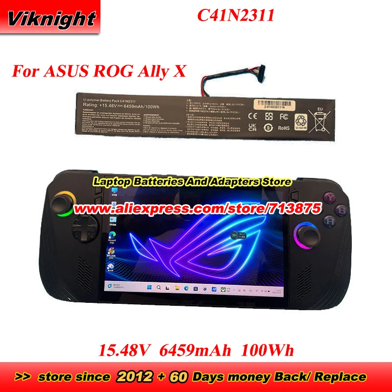 

Для ASUS ROG Ally X C41N2311 аккумулятор большой емкости 15,48 В 6459 мАч 100 Втч аккумулятор