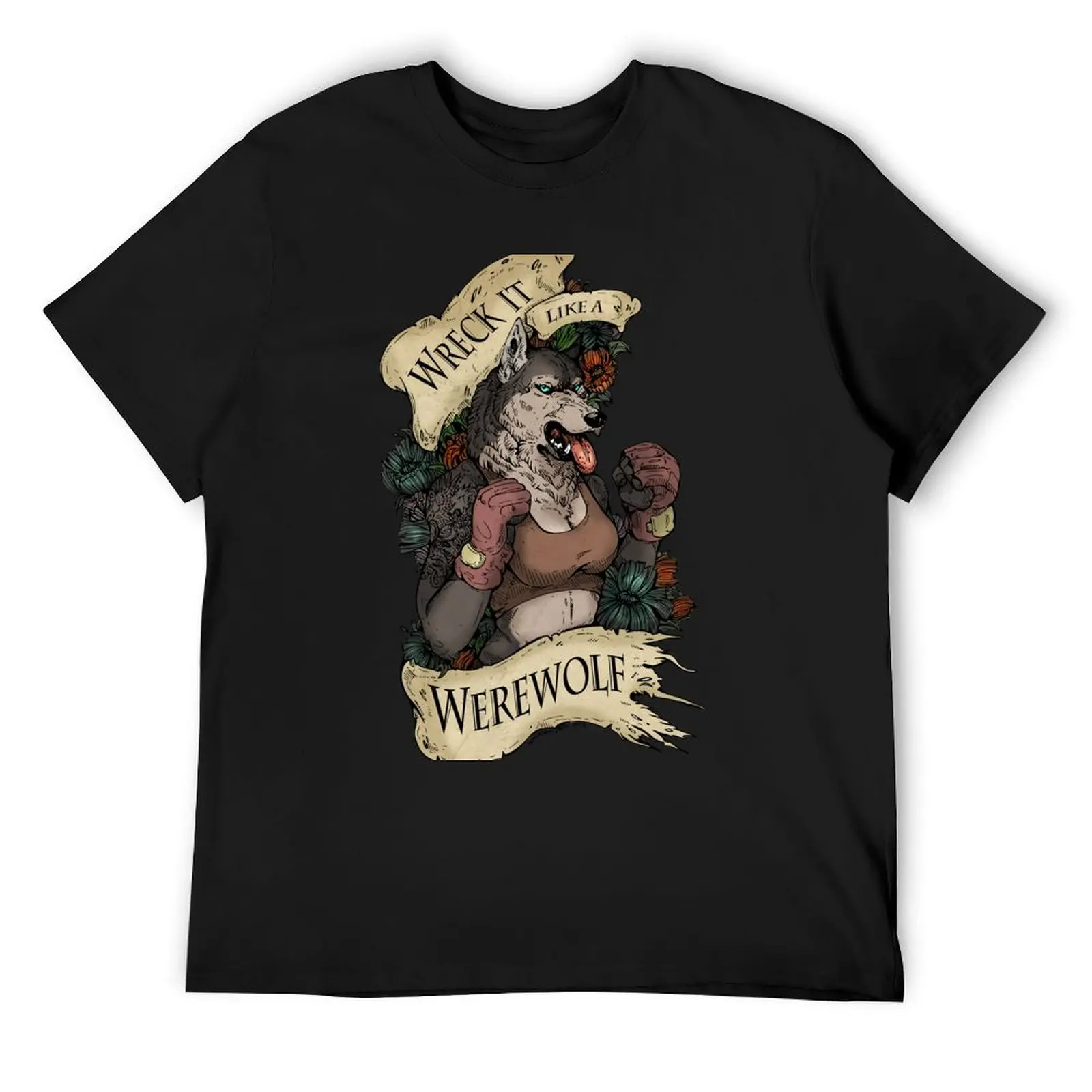 

WRECK IT LIKE A WEREWOLF- SFW T-Shirt blanks vintage anime shirt oversized tops mens graphic t-shirts hip hop