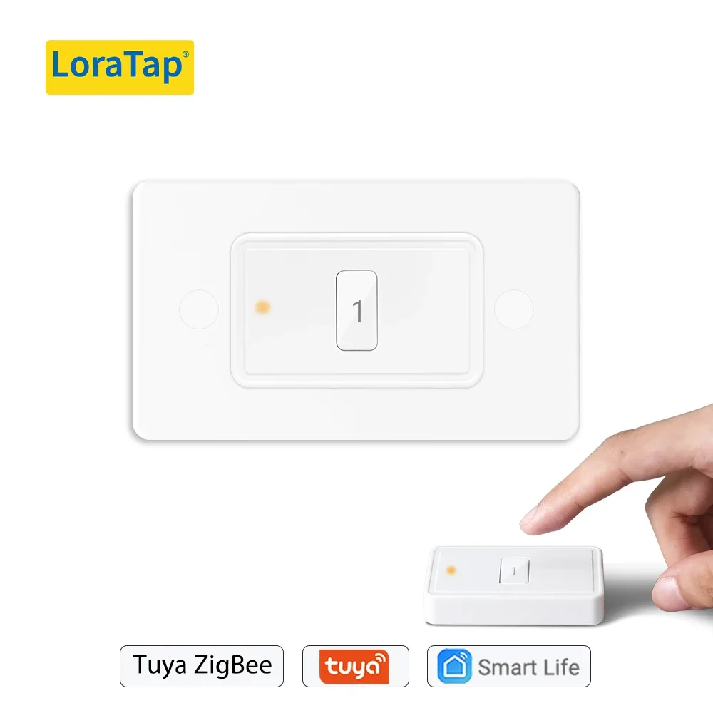 

Tuya ZigBee 3.0 Wireless US 1 Gang Remote Control Switch Compatible with Smart Life Home Assistant Zigbee2MQTT DIY