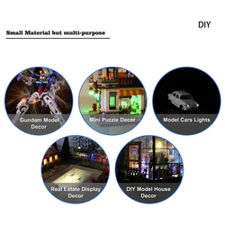 20pcs/Set 0402 0603 Lamp Wired Micro Litz Led Pre-Soldered Chip Wired 30cm 12V DIY Railway Building Models Scenes Toy Light