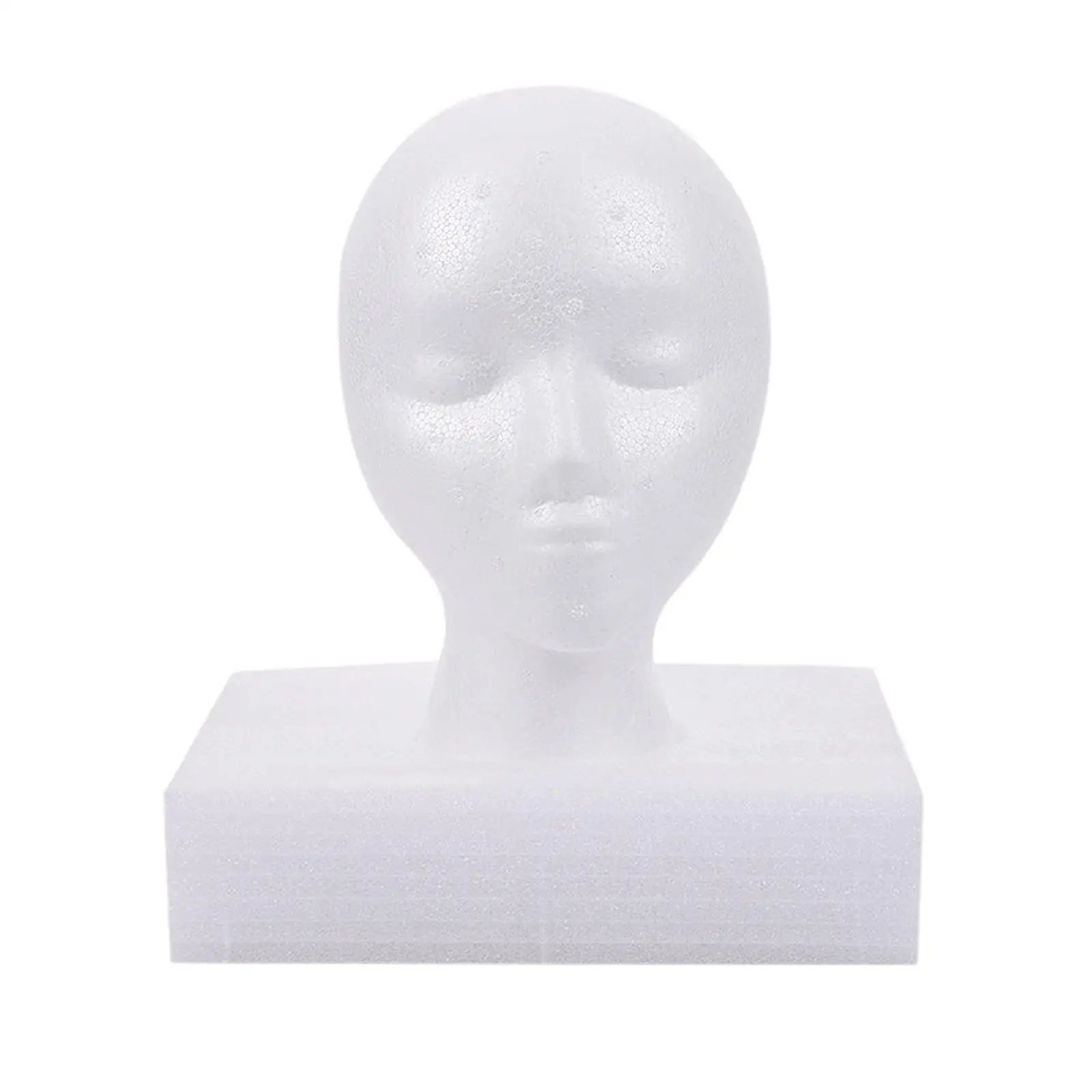Female Foam Mannequin Multipurpose Wig Display Head Manikin Foam Head Hairpiece Stand for Display Wig Hair Hat Home Salon