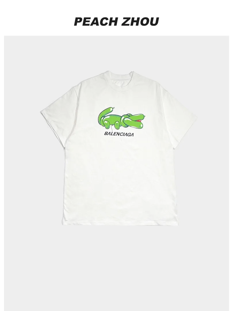 

Футболка унисекс с принтом «Парижский динозавр», свободного кроя, повседневная, уличная, из 100% хлопка, с креативным узором