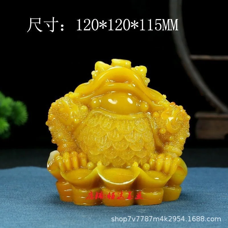 Crafts resin imitation Shoushan stone fortune toad home living room decorative ornament