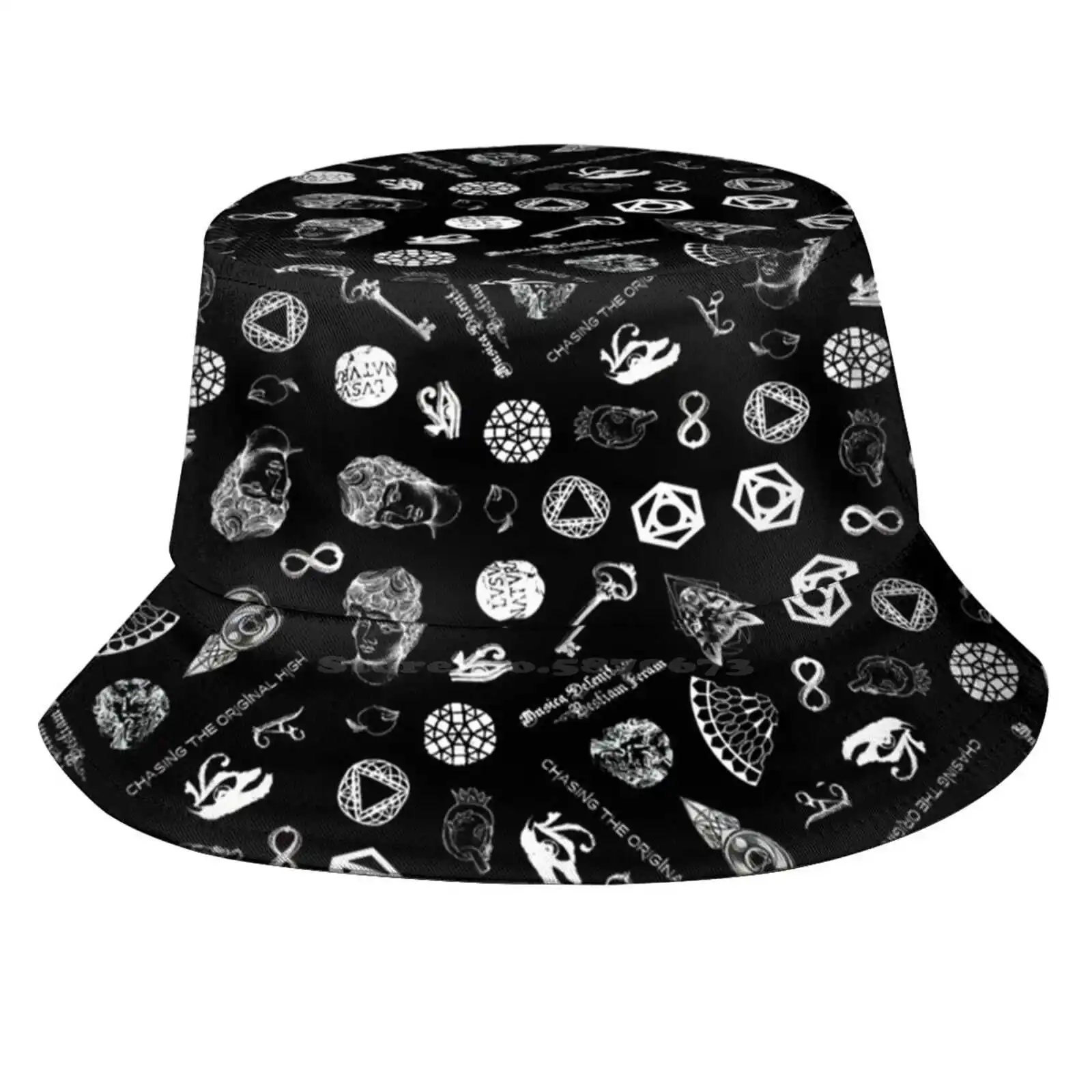 Glambert Tattoos On Black Sun Cap Fisherman Hat Bucket Hats Glambert Adam Tattoos