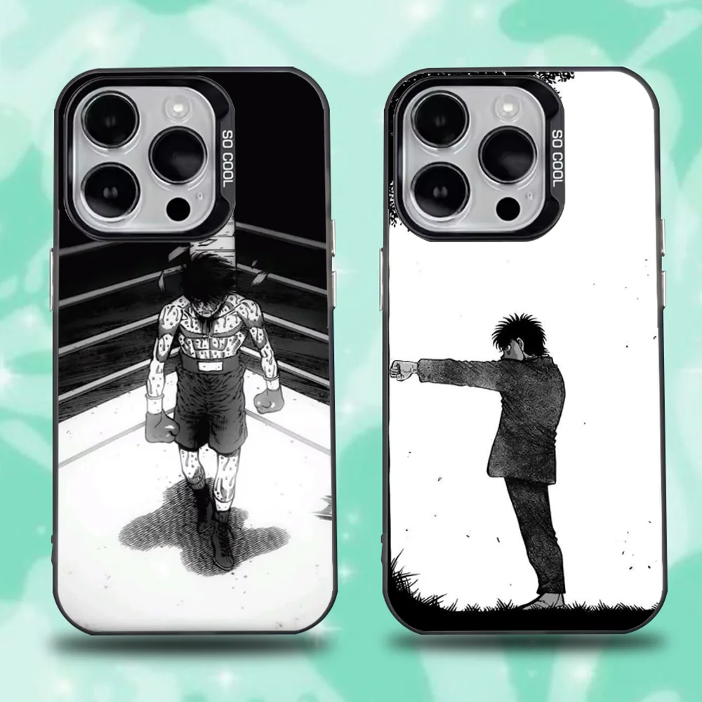 

H-Hajime No Ippo Boxing Phone Case For iPhone 16,15,14,13,12,11,Pro,Max,Plus,Mini,XS,SE Anti Fall Black Matte Hard Bumper