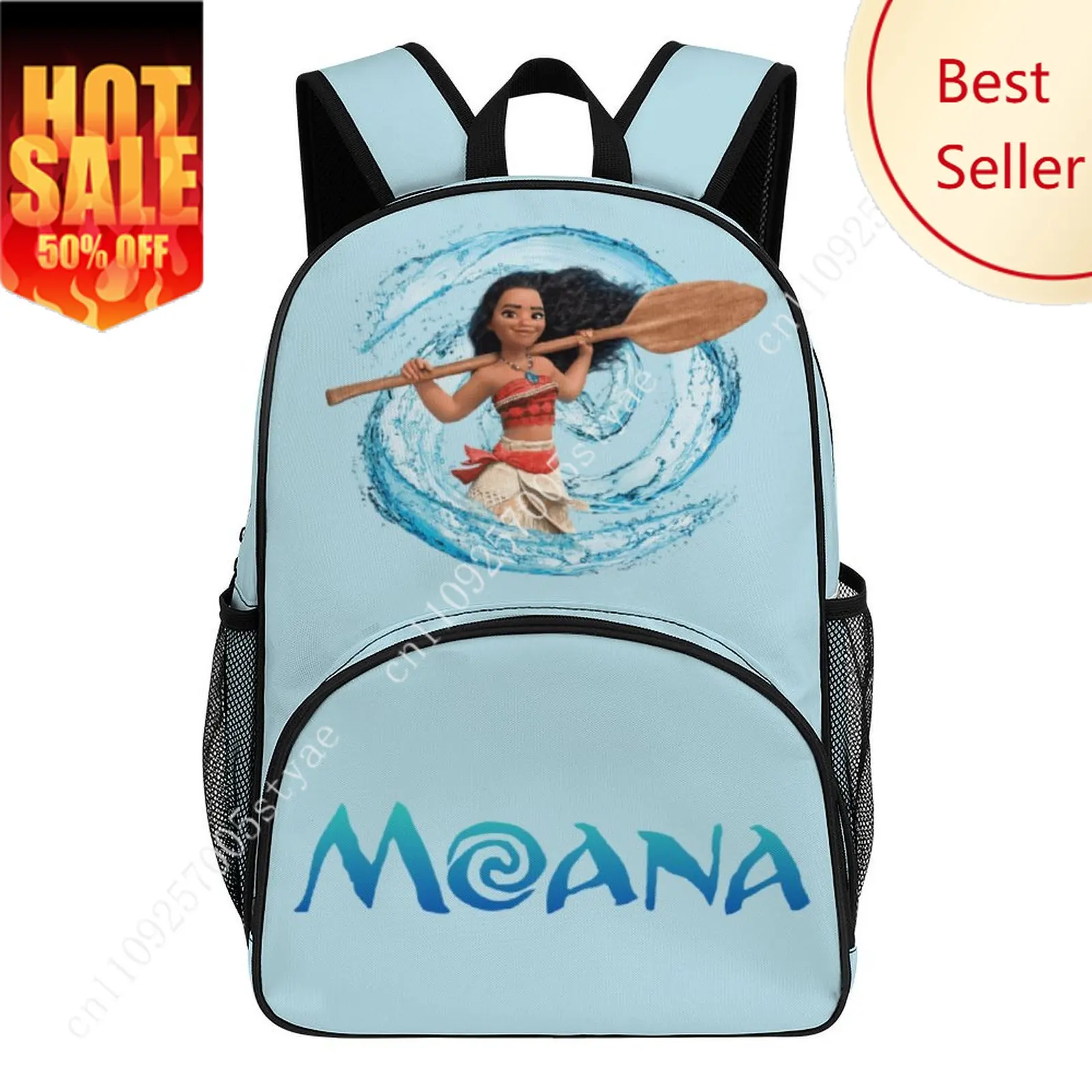 

Moana Large Capacity Backpack Disney Cartoon Decorate Fabric Bags Moana 2 Design Your Photo Logo Text Party Holiday Custom Gifts