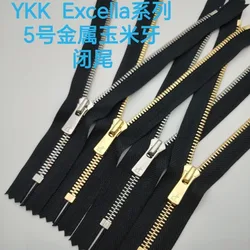 2pcs/Lot Luxury 5# 20 To 40cm YKK Excella  Metal Zipper Corn Teeth Close End Leather Handbag Repair Craft DIY Apparel Sew Supply