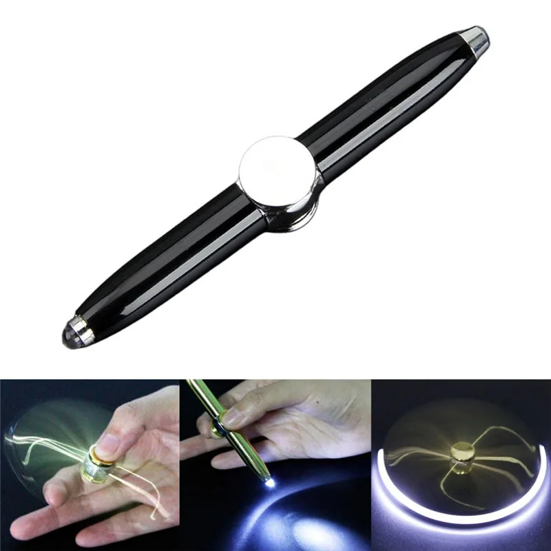 AEE7-Spinning Pen, Stift mit LED-Licht, Schreibwerkzeug, Stift mit beleuchteter Spitze, Kugelschreiber zum Beleuchtung zum Schreiben im Dunkeln