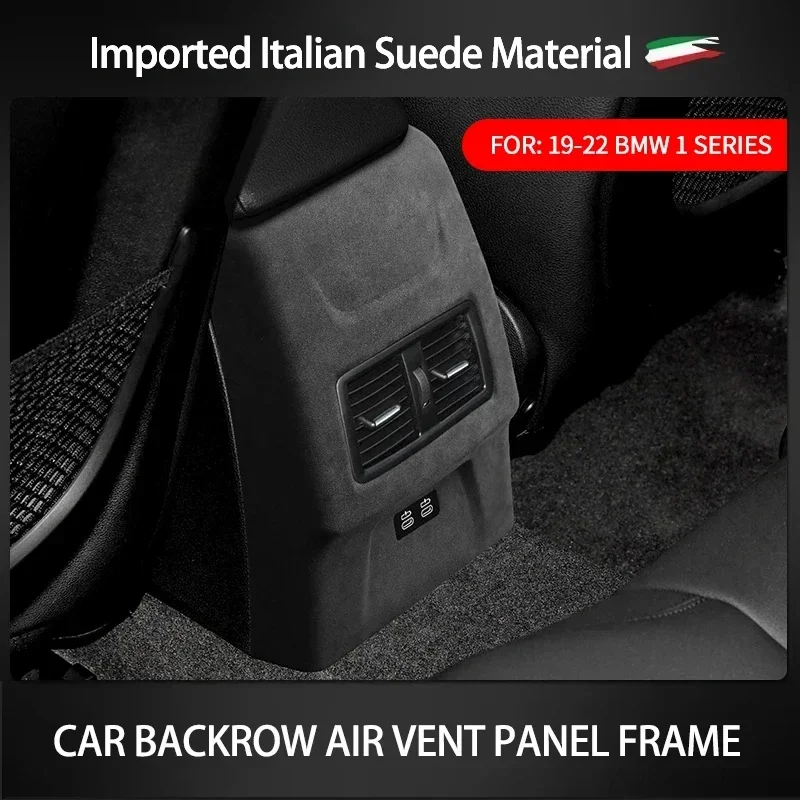 

Top Suede Wrap Car Rear Air Conditioning Vent Outlet Trim Decorative Frame Panel Cover For BMW 1 Series 2019 2020 2021 2022