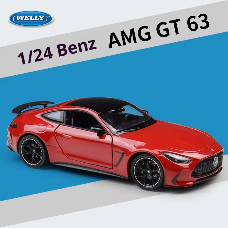 

WELLY 1:24 Mercedes-AMG GT 63 Alloy Die-cast Model, Officially Licensed Performance Coupe Replica for Collectors & Display Gift