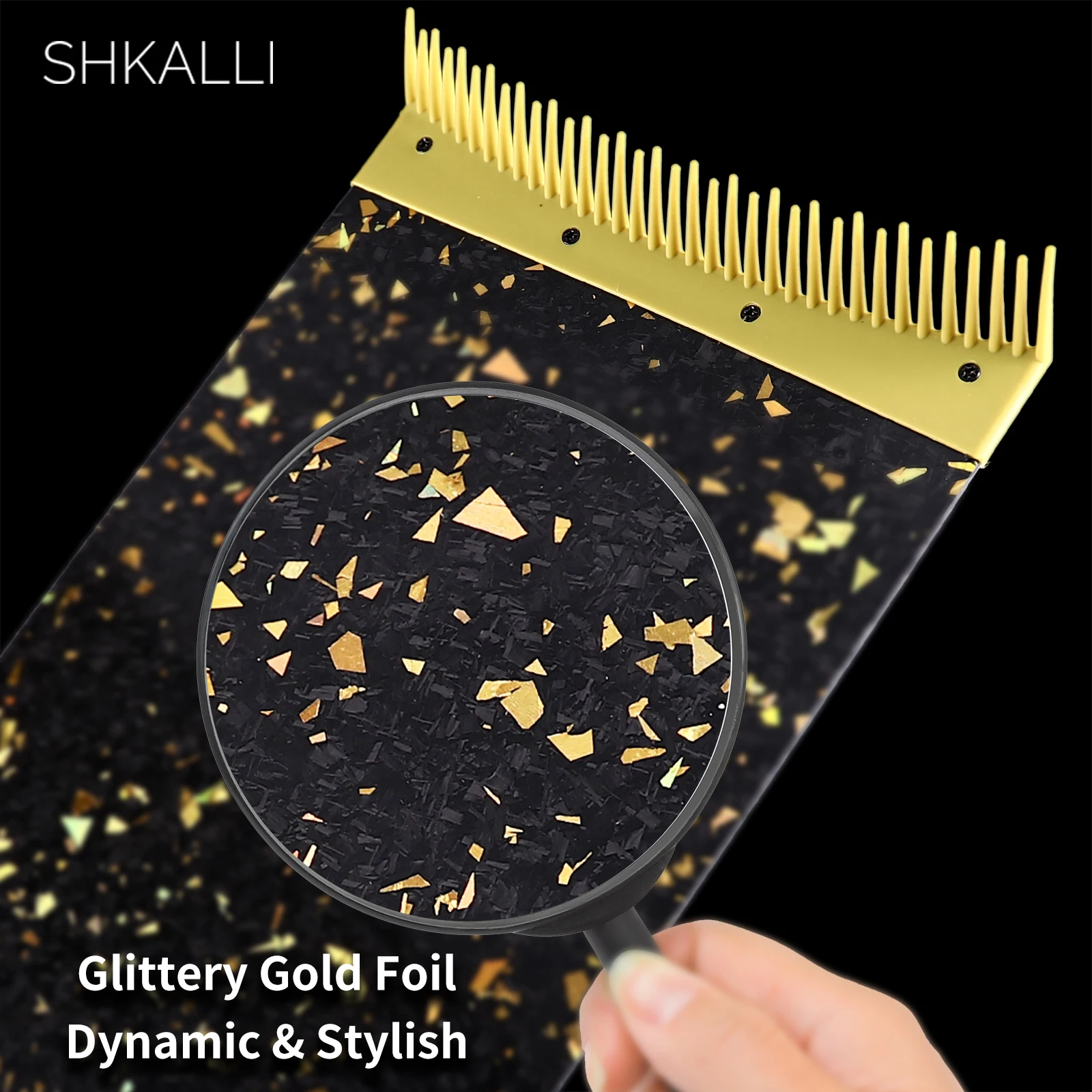SHKALLI Carbon Fiber Highlighting Board with Comb Teeth Hair Dyeing Board Styling Accessory for Hairdressers Coloring Tool