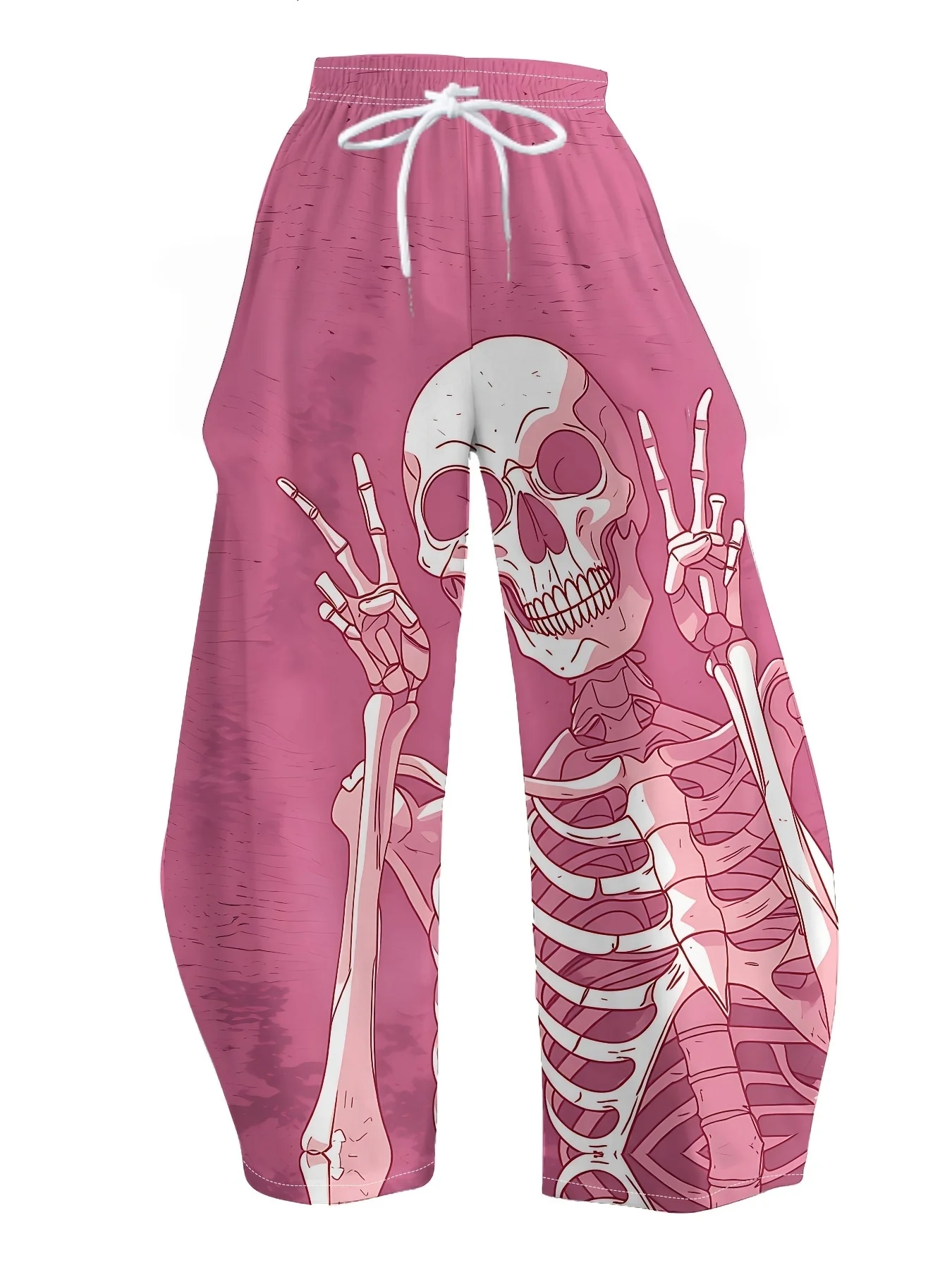 2026 New Model Men Gothic Vertical Graphic Wide Leg Sweatpants Drawstring Loose Straight Baggy Y2K Dark Punk Streetwear Pants.