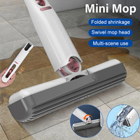 New Mini Squeeze Mop Floor Cleaning Mops Car Glass Window Washing Mop Portable Wiper Screen Desk Cleaner Mop Cleaning Tools