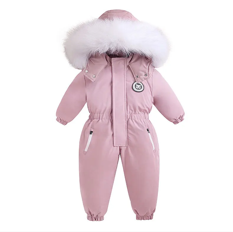 30 Winter-Babykleidung Verdickter Warmer Strampler Plus Fleece-Jumpsuit Schneeanzüge Mädchen Jungen Kapuzenjacken Skianzüge Kindermantel Oberbekleidung – Detail 10