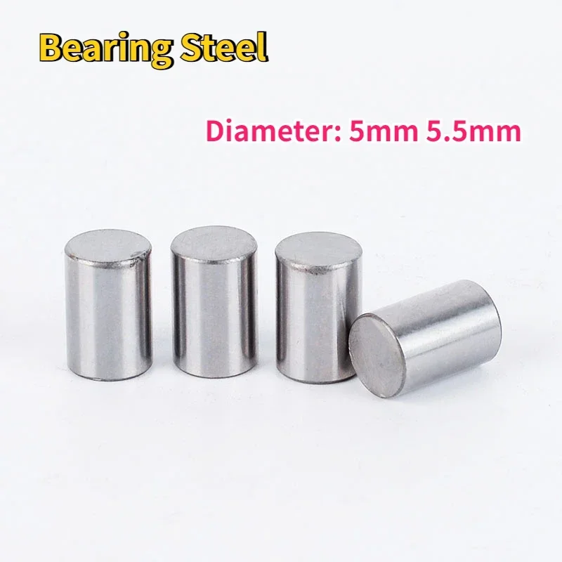 

10-100pcs Bearing Steel Hard Shaft Needle Roller Dia.5mm 5.5mm Bearing Steel Cylindrical Pin Round Straight Pin Locating Dowel