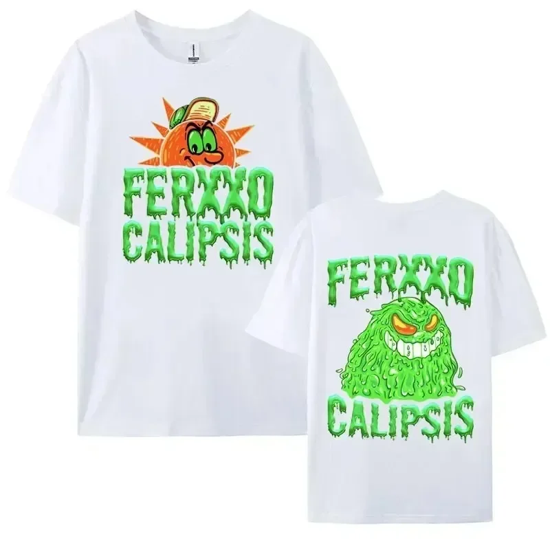 Rapper Feid Ferxxocalipsis Album Tour 2024 Double Sided Graphic T Shirt Men Women Fashion Retro Style Oversized T-shirt Y2k Tops