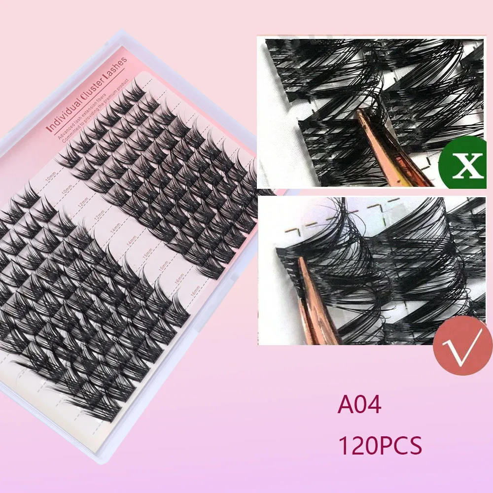 120PS D-URL غير مرئية رمش حزمة عدة Wispy الطبيعية رمش حزمة تمديد عدة لتقوم بها بنفسك رمش تمديد كيت D-URL 10-16 مللي متر #3