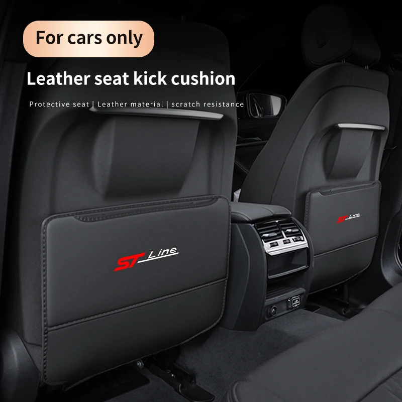 For Ford FOCUS ST Line Mondeo Fiesta Kuga Edge Ecosport Explorer Car Seat Backrest Anti-kick Pad Organizer Seat Back Storage Bag