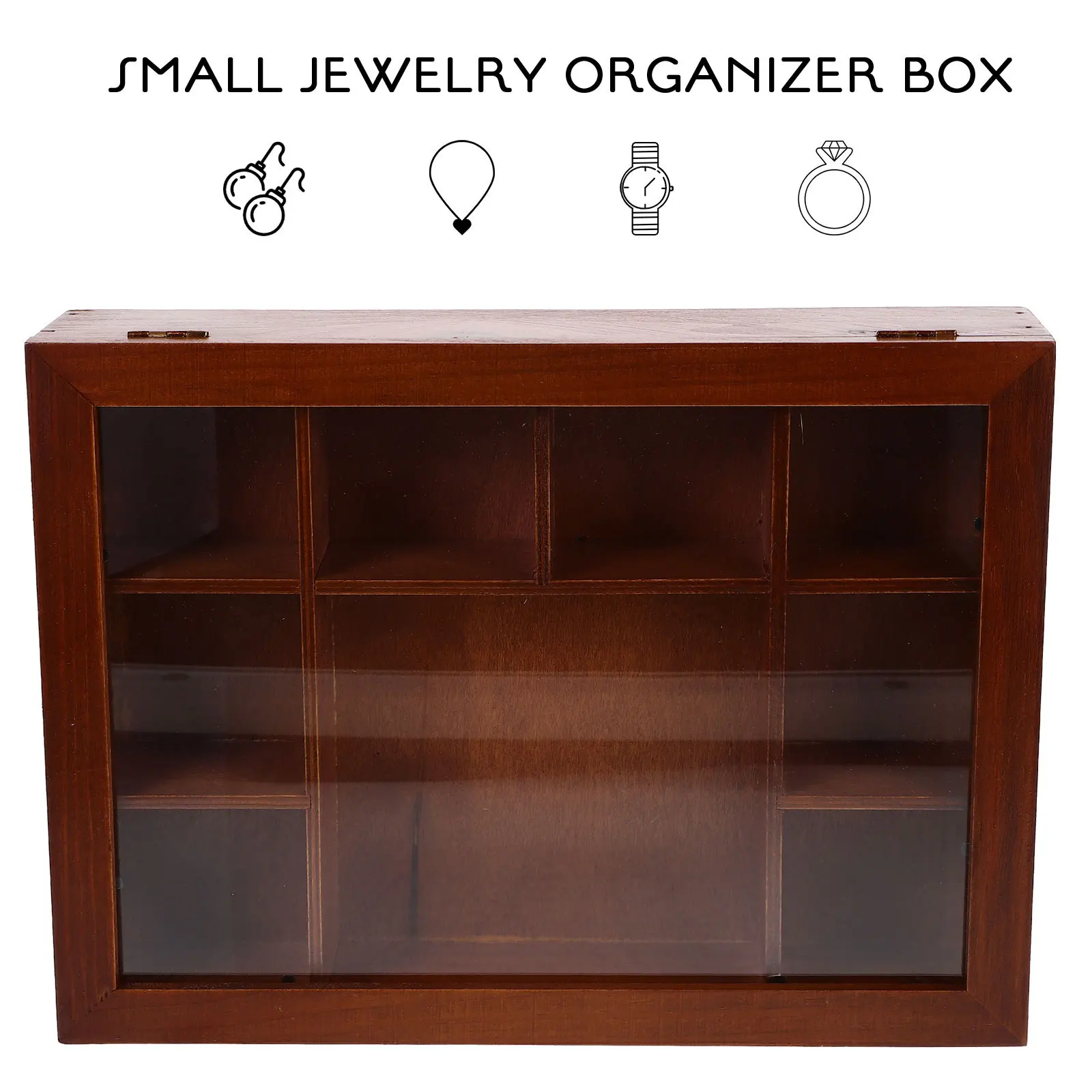 

Storage Boxes Secure Jewelry Display Case Rocks Crystal Rough Stone Collection Presentoir for Collections