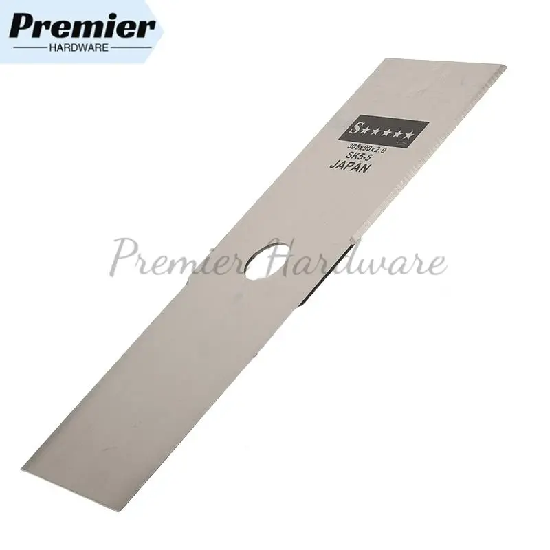 2T Rasenschneider-Ersatzklinge aus weißem Stahl – 1 gerades Freischneider-Teil für Rasenmäher