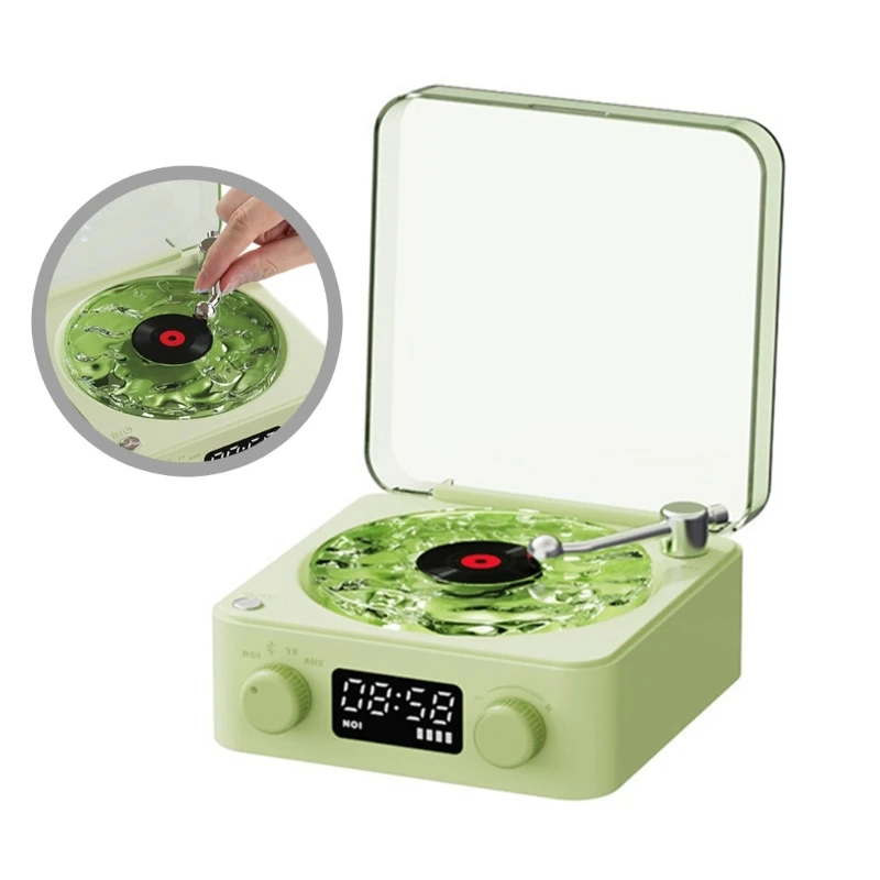 Retro Bluetooth-compatible Speaker with Soothing Nature Sounds and Light Effects 87HC