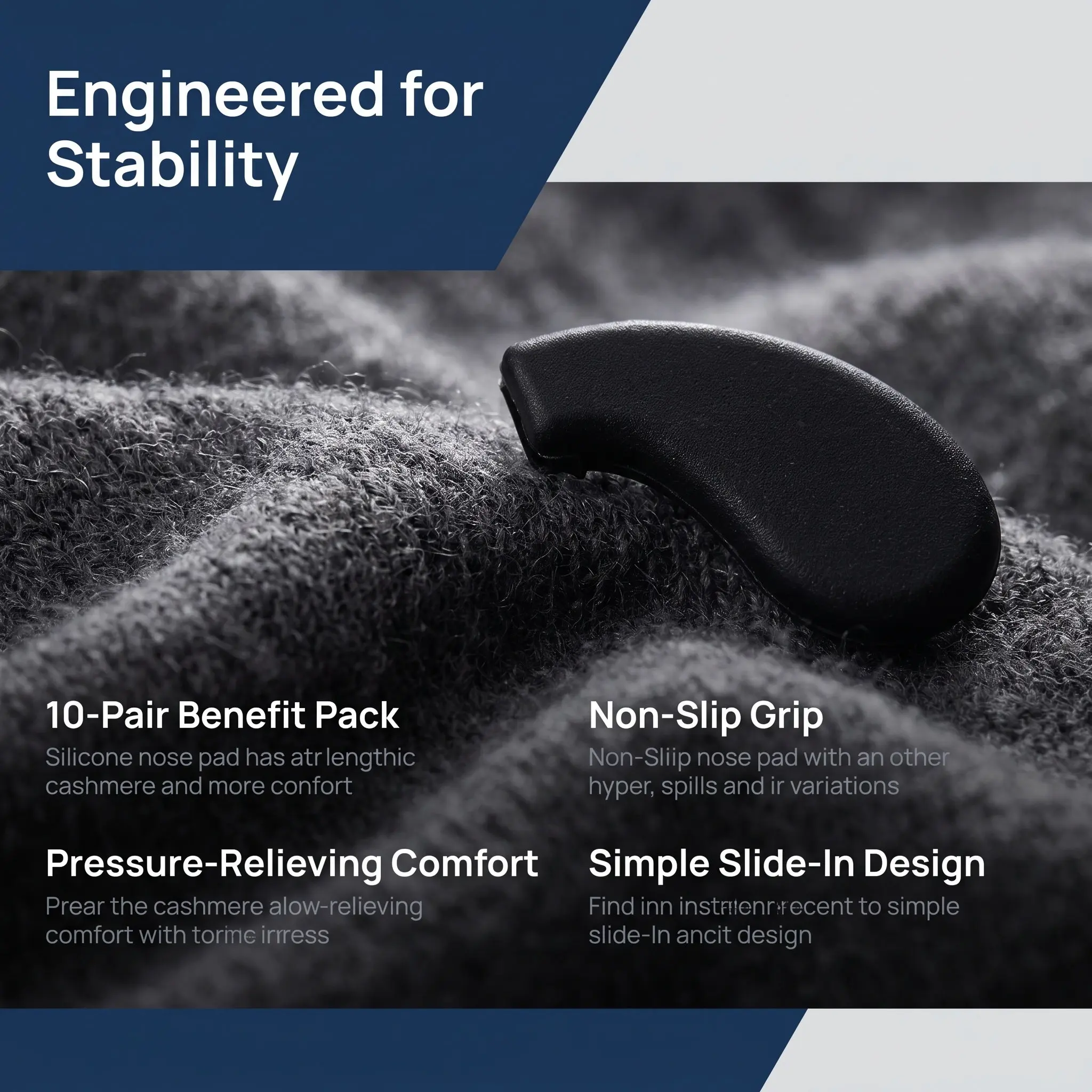 10Pairs Silicone Nose Pads Glasses Non Slip Soft Replacement Cushions Pressure Relief Eyeglass Nose Grips Anti Slip Comfort