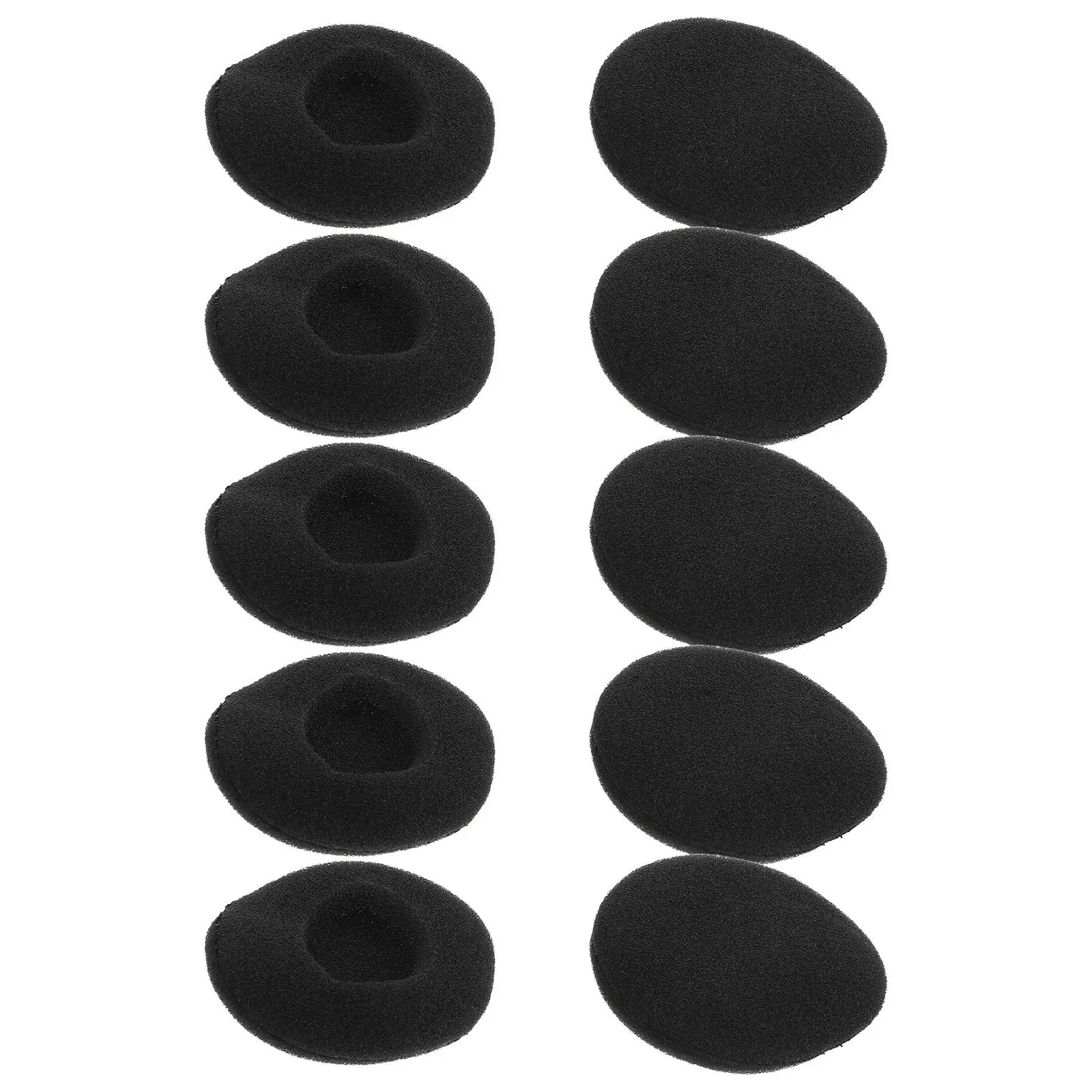 10 Pcs Earphone Covers 40Mm Earphone Covers Black Memory Foam Compatible Replacement Earbud Cushions Bass Improvement