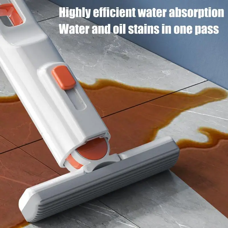 Self Squeeze Mini Mop Tiny Counter Mop Multifunctional Hand Mop Rotating Design For Toilet Tank Kitchen Countertop And Sink