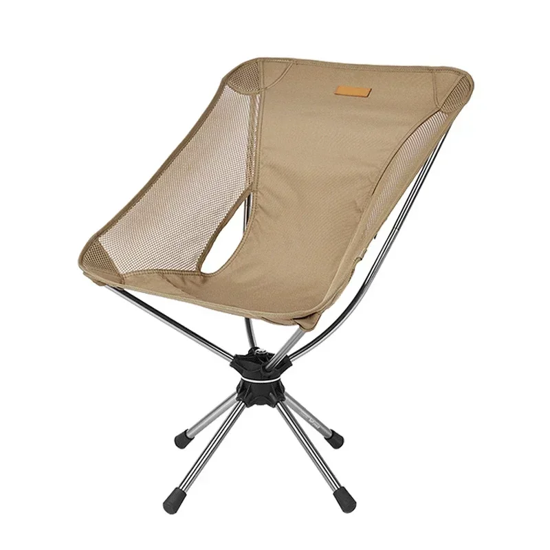 

Hot Sale 360 Rotate Swivel Camping Chair Portable Metal Folding Moon Chair for Camping Picnic