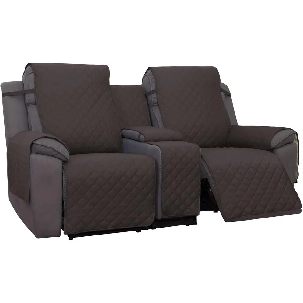 PureFit Recliner Cover, 2 Seat, Water Resistant, Reversible, Non-Slip, Washable, Chocolate/Beige
