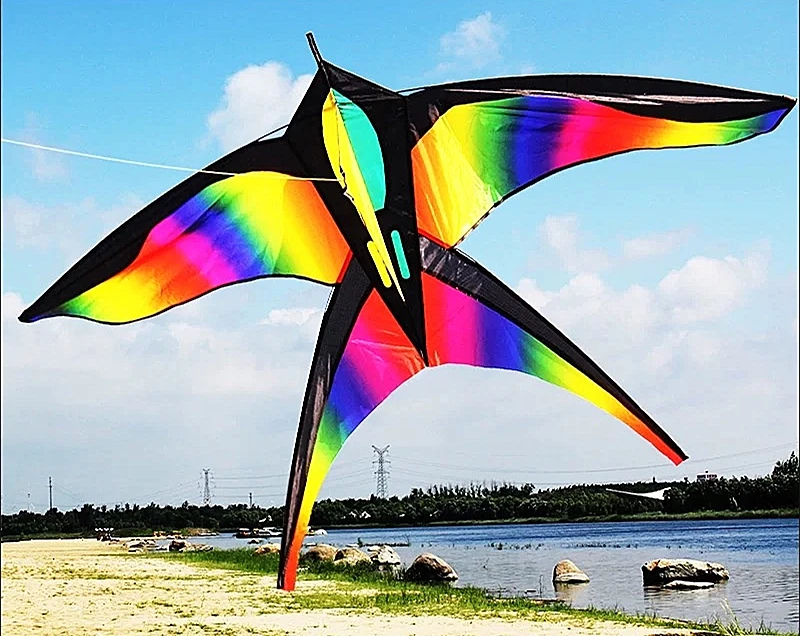 kostenloser versand regenbogen vogel drachen spielzeug für kinder spielzeug sport drachen erwachsene Nangwiec aufblasbare drachen trompo de madera linha de pipa