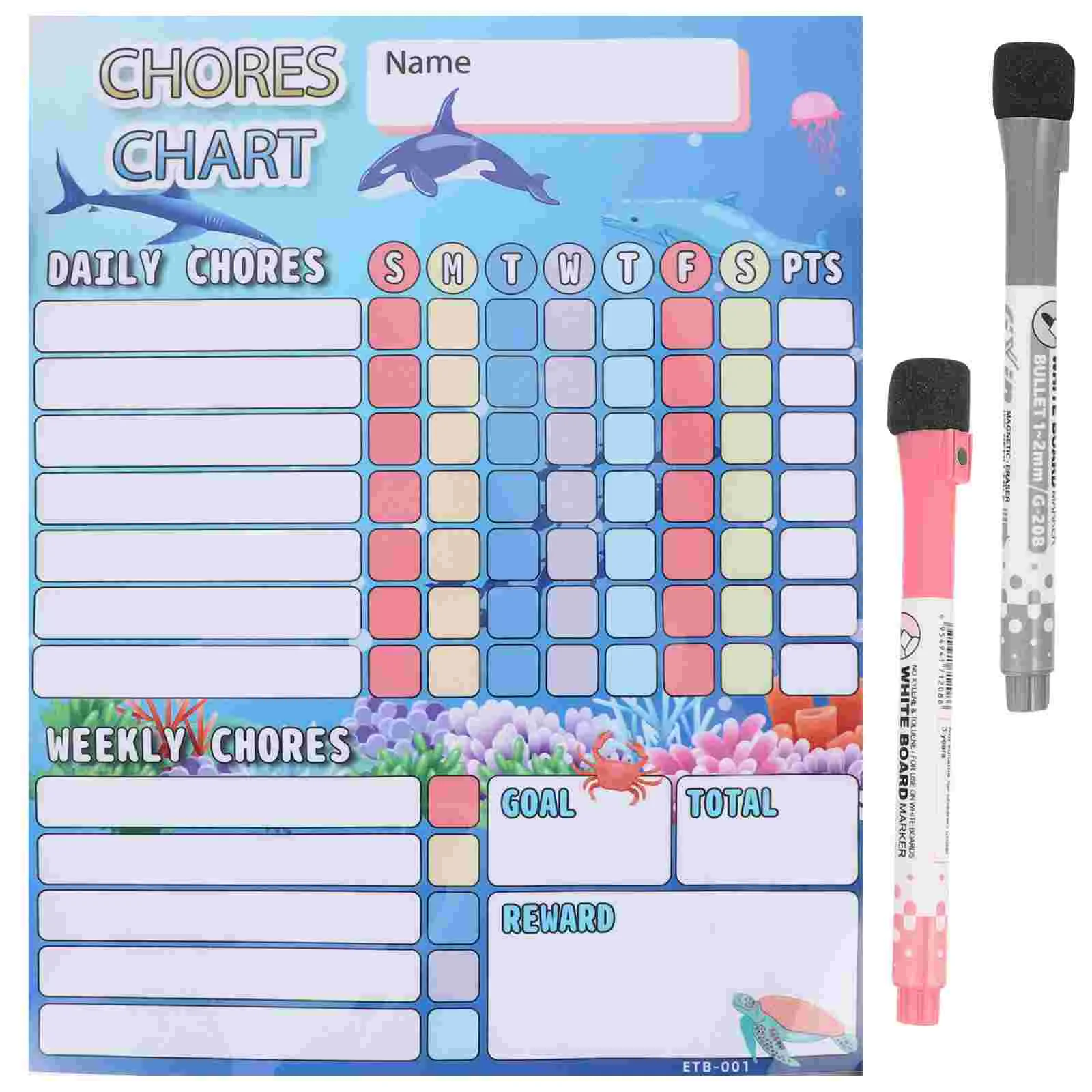 

Chart Chore Magnetic Kids Reward Behavior For Dry Erase Fridge Calendar Board Charts Weekly Responsibility Chores Sticker