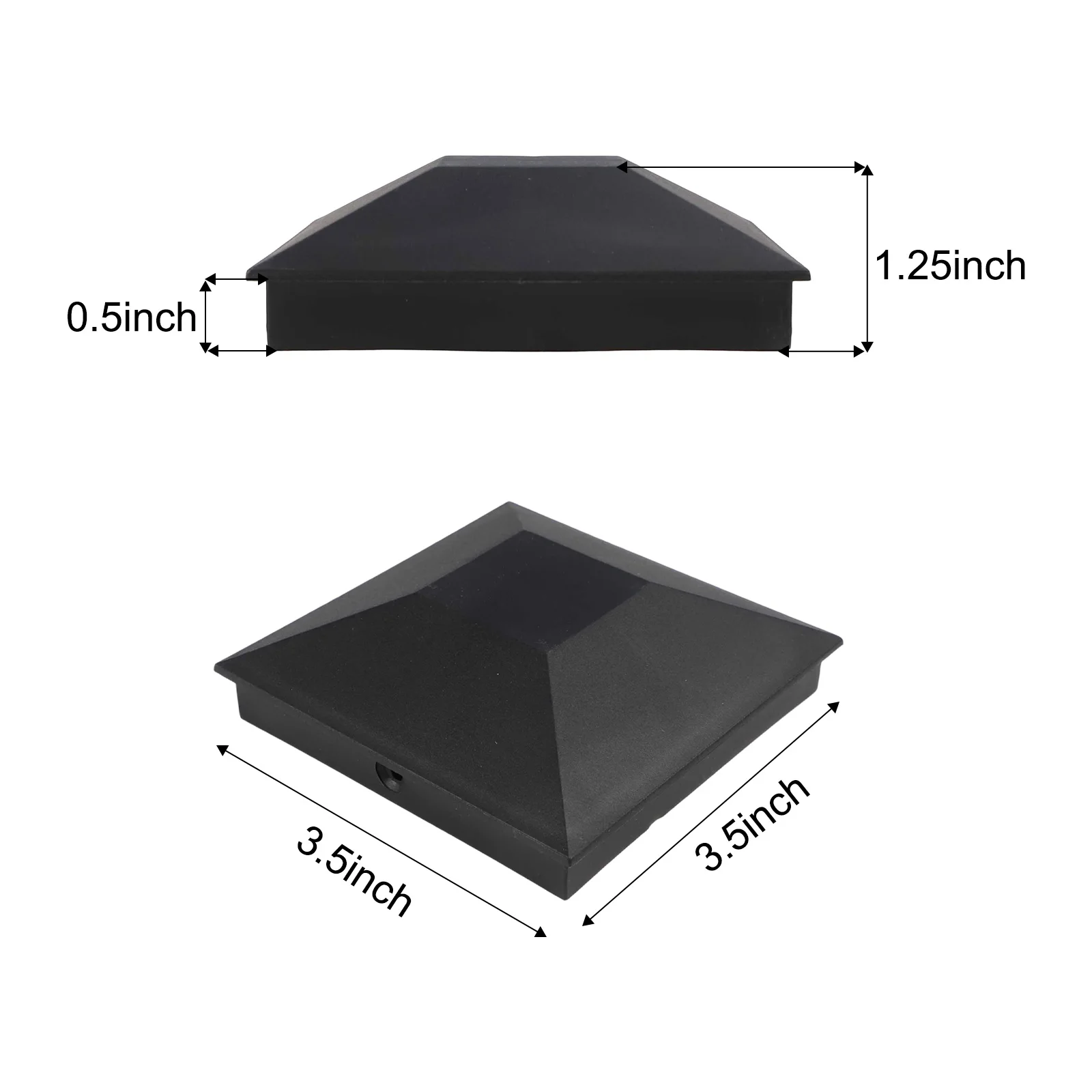 6 Plastic Fence Post Covers with 12 Screws Waterproof Protection for 3 5 x 3 5 Wood Post Easy Installation Solution