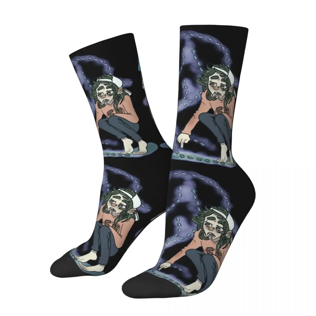 Hip Hop Vintage Ghost Ants Crazy Men's compression Socks Unisex Sally Face Game Harajuku Pattern Printed Novelty Happy Crew Sock