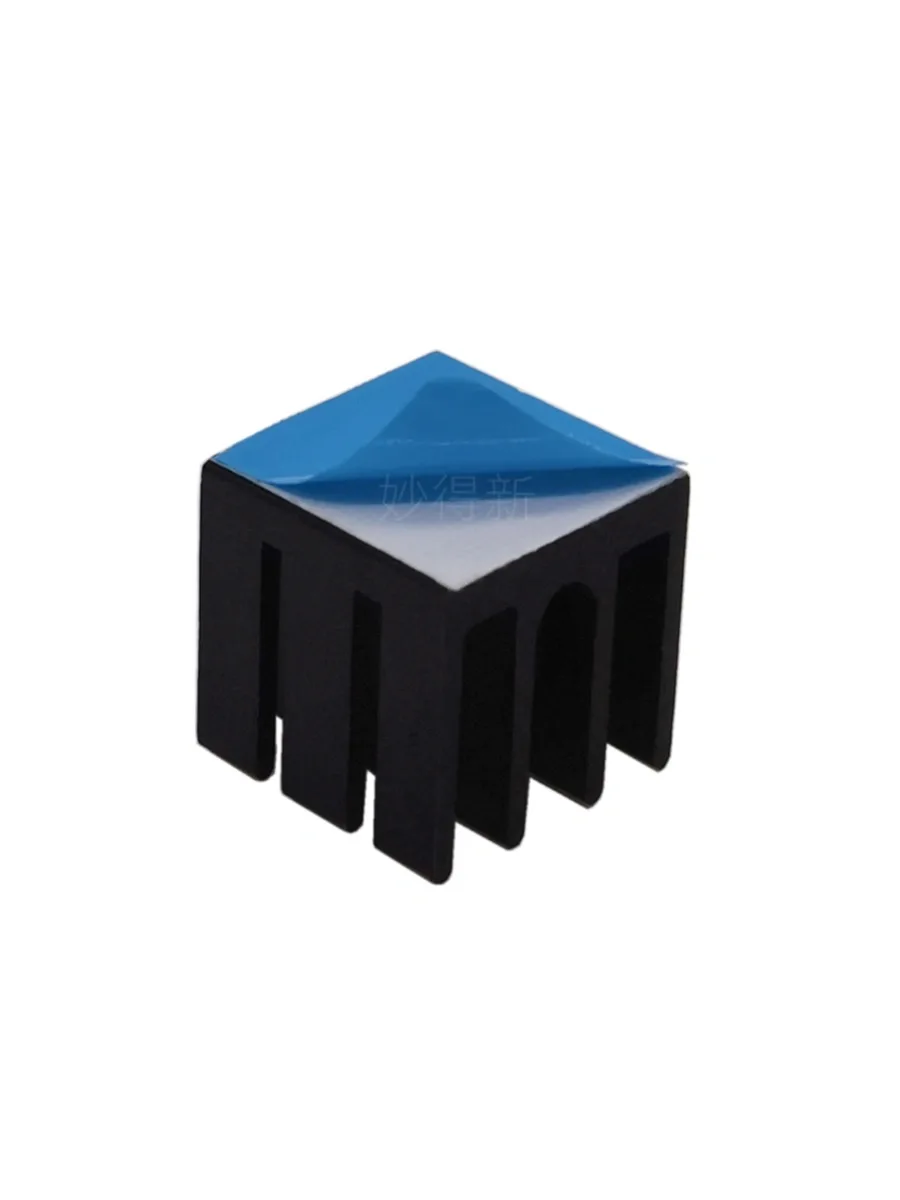 5pcs Heat sink Aluminum chip Mainboard module IC Heat sink Black cooling heat conduction aluminum block 12*12*12mm heatsink