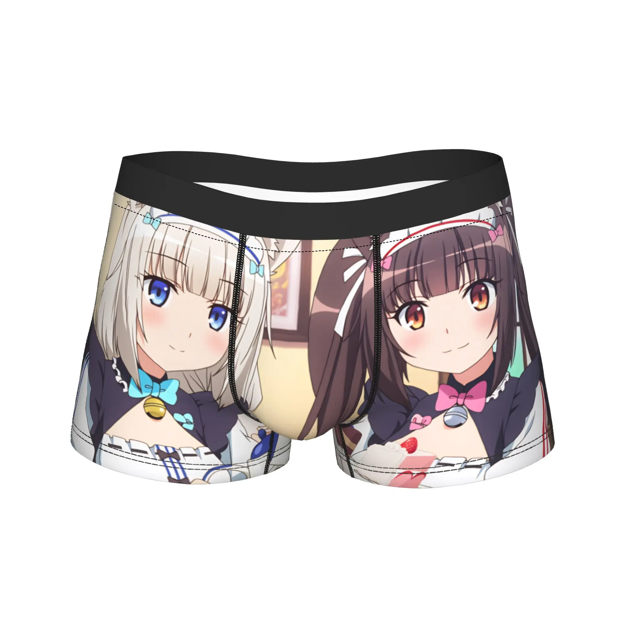 

Nekopara Boxer Shorts 3D Pouch Underwear Hot Sale Custom DIY Shorts Briefs Comfortable Males Underpants Plus Size 2XL