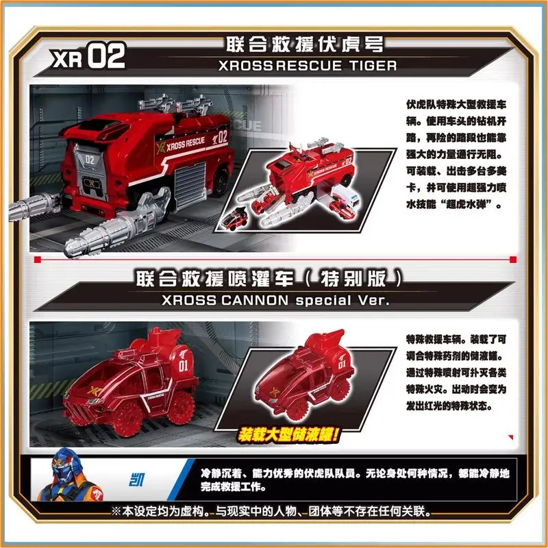 2026 Genuine Tomica Xross Rescue X-Dragon Xr01 Tiger Xr02 Car