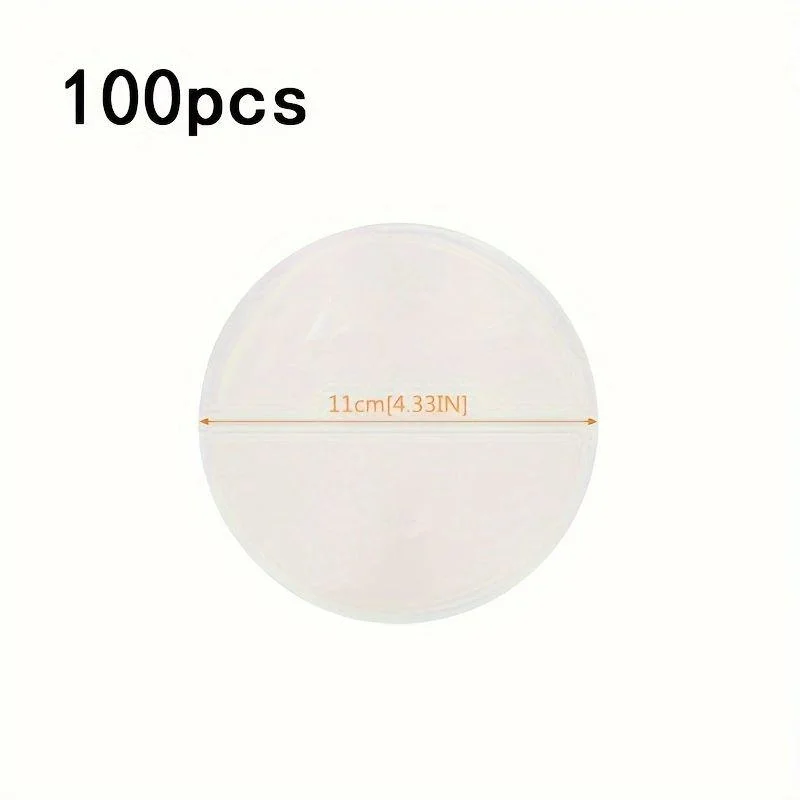 100pcs round double-sided silicone oil paper, oven non-stick paper, oil-proof cake pan lining, hamburger food mat